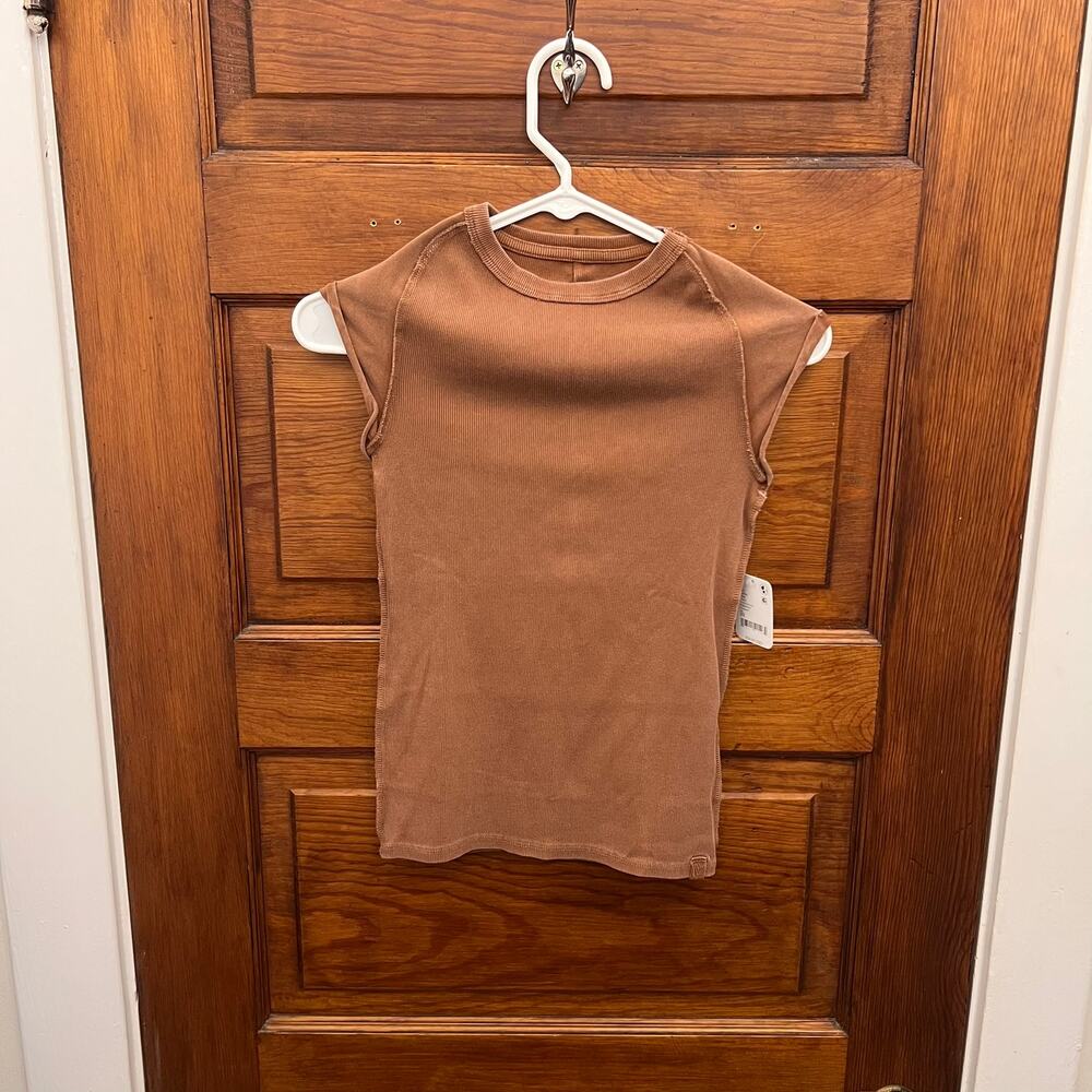 Free People We The Free Ever Had Tee Cocoa Brown sz XS NWT's $38
